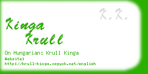 kinga krull business card